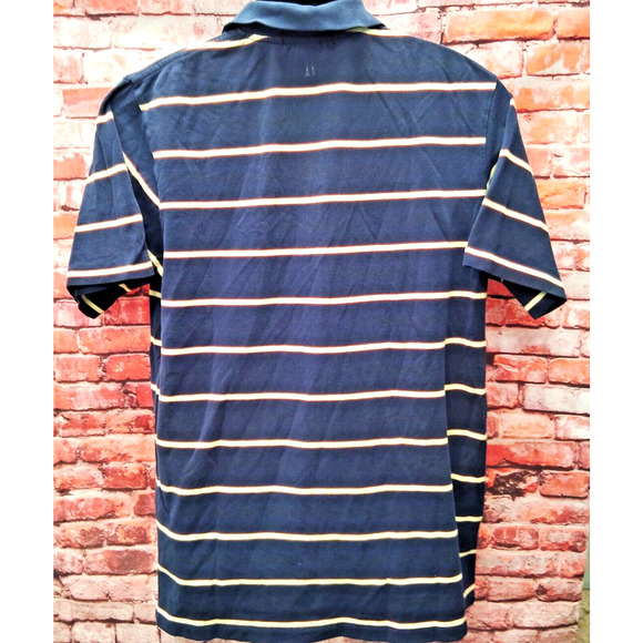 Polo Golf Ralph Lauren Polo Shirt Men's L Navy Striped Performance Short Sleeve - Picture 2 of 7